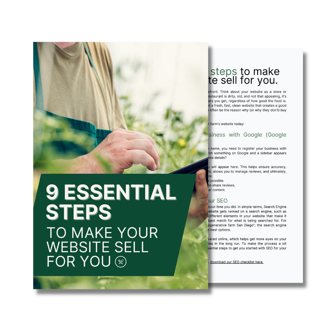 Graphic 9 Essential Steps to Make Your Farm Website Sell for You